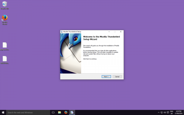 Installing Mozilla Thunderbird